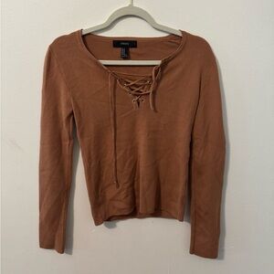 Forever 21 Tan Knit Top
